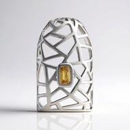 Colgante en plata con Zircón amarillo (MONOSONO COLLECTION)