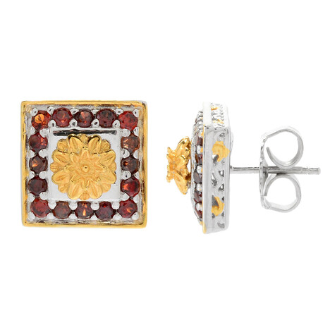 Pendientes en plata con Zircón café moca (Gems en Vogue)