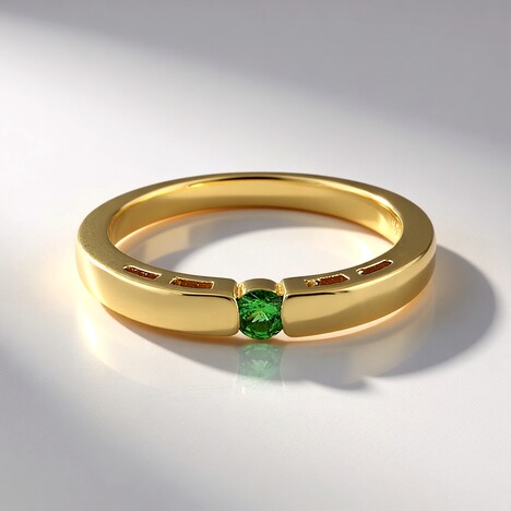 Anello in argento con Tsavorite della Tanzania