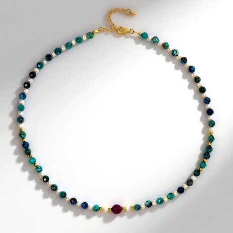 Collana in argento con Agata Rosa (Riya)