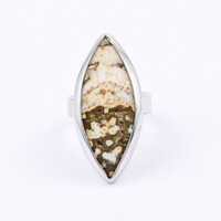 Bague en argent et Jaspe Océan