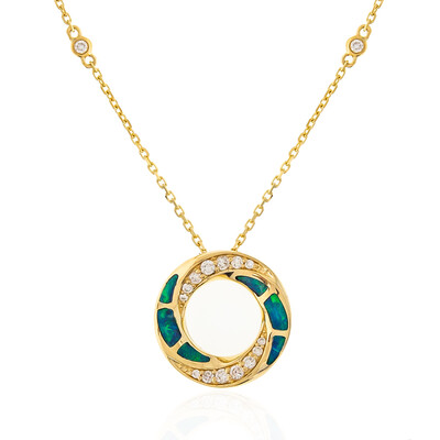 Collier en or et Opale noire de Lightning Ridge (CIRARI)