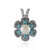 Zilveren hanger met een Witte zoetwater kweekparel