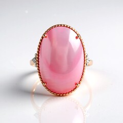 Anello in argento con Perla Mabe Rosa