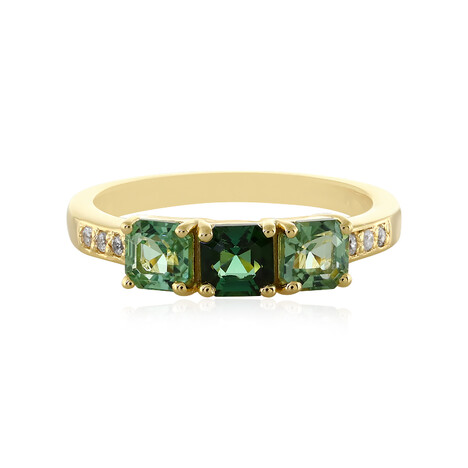 Nigerian Neon Tourmaline Silver Ring