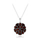 Garnet Silver Necklace