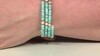 Brazalete en acero con Magnesita azul (Riya)