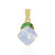 Zilveren hanger met een maan blauwe kwarts