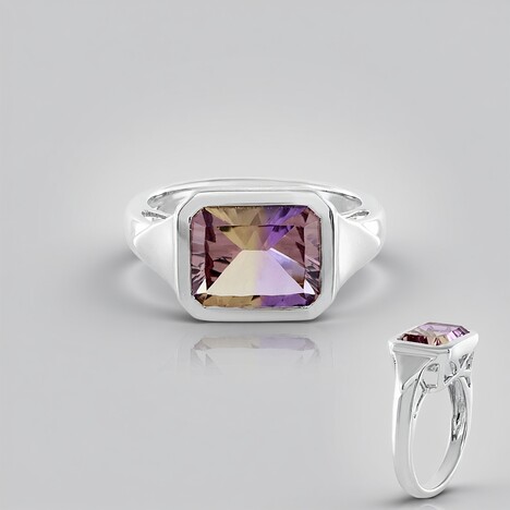 Anello in argento con Ametrina (MONOSONO COLLECTION)