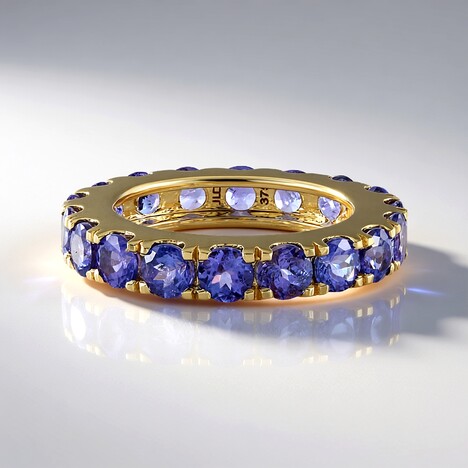 Anello in oro con Tanzanite AAA (de Melo Gold)