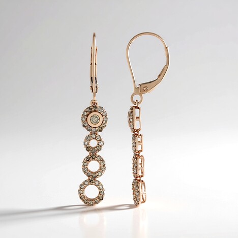 Orecchini in oro con Diamante Champagne I2 (KM by Juwelo)