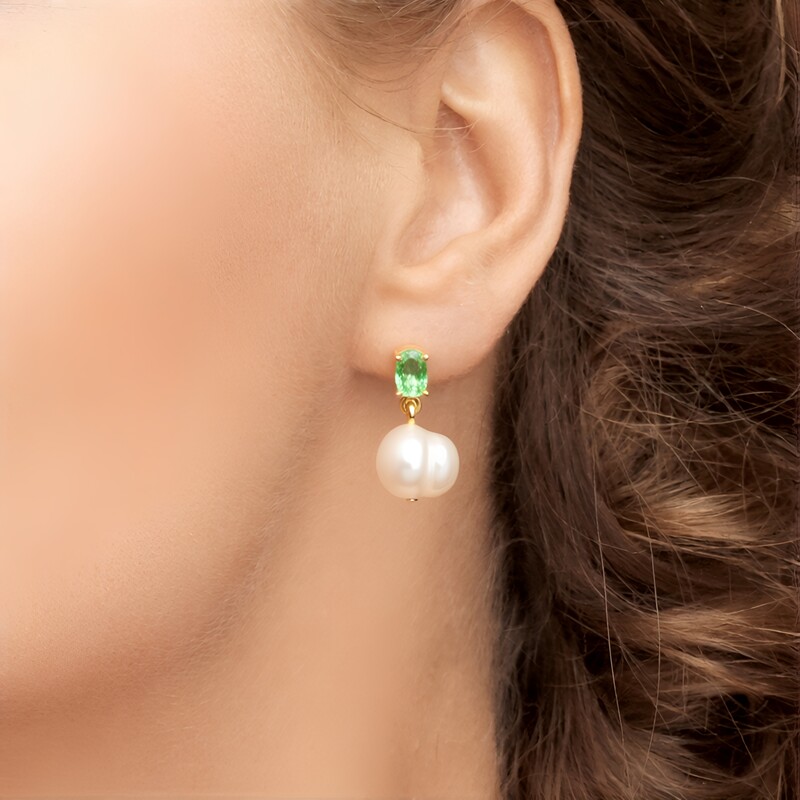 Orecchini in argento con Perla d'Acqua Dolce Bianca