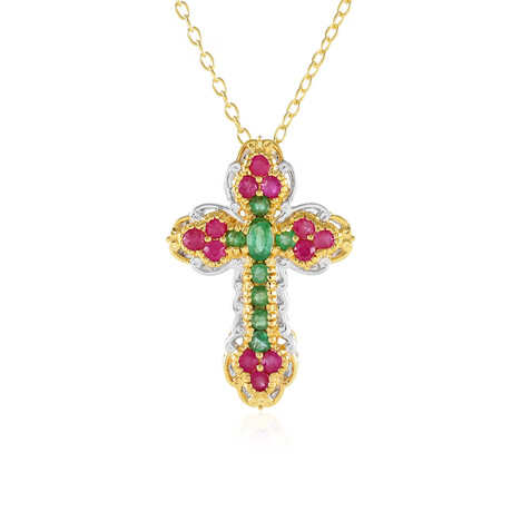 Zambian Emerald Silver Necklace (Gems en Vogue)