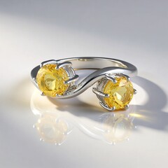 Anello in argento con Berillo Giallo