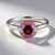 Anello in argento con Granato Mozambico