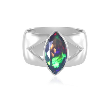 Zilveren ring met een Mezezo opaal (de Melo Essence)