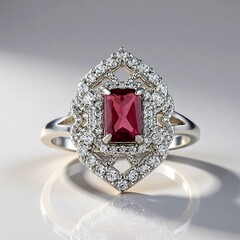 Anello in argento con Tormalina Rosa Nigeriana