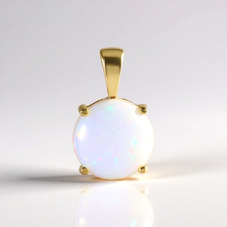 Ciondolo in argento con Opale di Welo (Adela Silber)