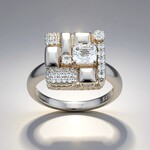 Anello in argento con Topazio Bianco (Adela Silber)