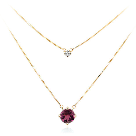 Collana in oro con Granato Magenta (de Melo Gold)