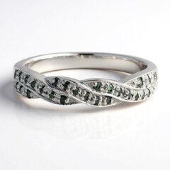 Anello placcato in platino con Diamante Fancy