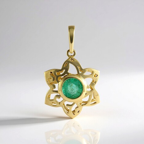 Ciondolo in oro con Smeraldo Zambia (Ornaments by de Melo)