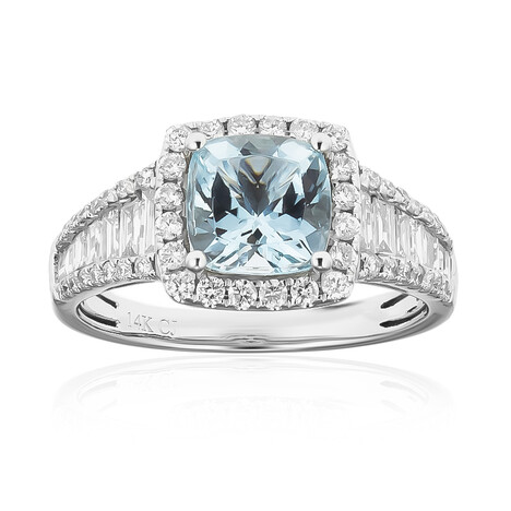 AAA-Brasilianischer Aquamarin-Goldring (CIRARI)