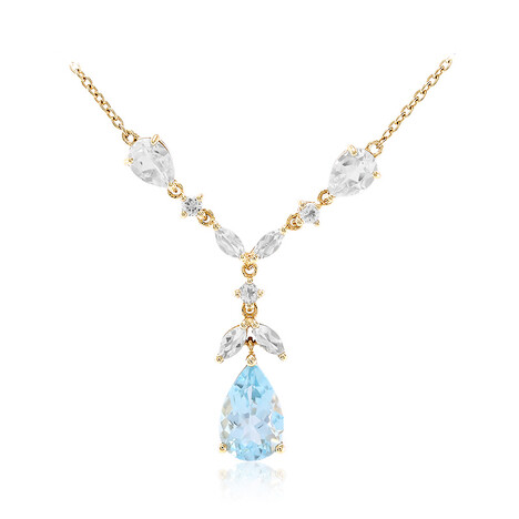 Collar en plata con Topacio azul cielo