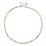 Zilveren halsketting met kanariegele zirkonen