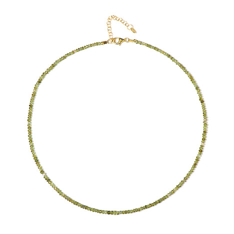 Grüner Turmalin-Silberhalskette