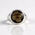Anello in argento con Quarzo Fumè