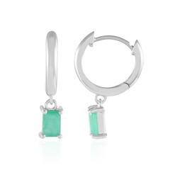 Zilveren oorbellen met Socoto smaragden