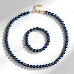 Parure en argent et Quartz mystique bleu