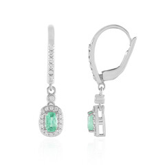 Pendientes en plata con Esmeralda de Colombia