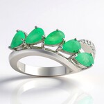 Anello in argento con Smeraldo Nova Era (de Melo Essence)