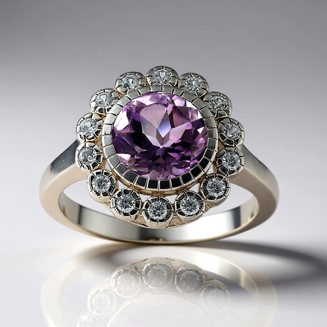 Anello in argento con Ametista