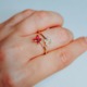 Bague en or et Rubis AAA du Mozambique (CIRARI)