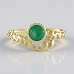 Anello in oro con Smeraldo Zambia (Ornaments by de Melo)