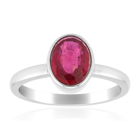 Bague en argent et Rubis de Madagascar