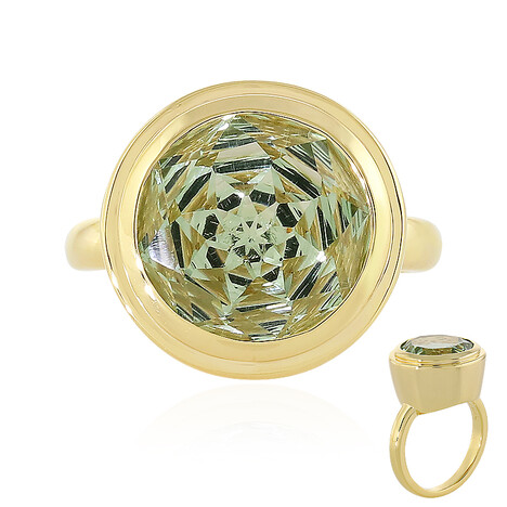 Grüner Amethyst-Silberring (MONOSONO COLLECTION)