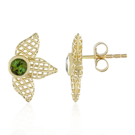 Pendientes en oro con Turmalina verde de Brasil (Ornaments by de Melo)