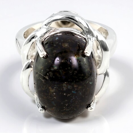 Anello in argento con Opale Leopardo