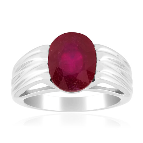 Mozambique Ruby Silver Ring (de Melo)