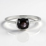 Anello in argento con Zaffiro Stellato Nero (de Melo Essence)