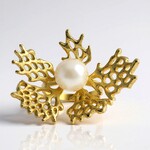 Anello in argento con Perla di Acqua Dolce (TPC)