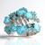 Bague en argent et Apatite bleue (de Melo Essence)