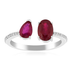 Bemainty Ruby Silver Ring