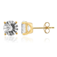 White Topaz Silver Earrings