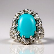 Bague en argent et Amazonite (Annette classic)