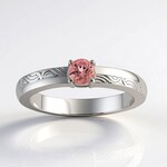 Bague en argent et Tourmaline rose du Brésil  (Pallanova)